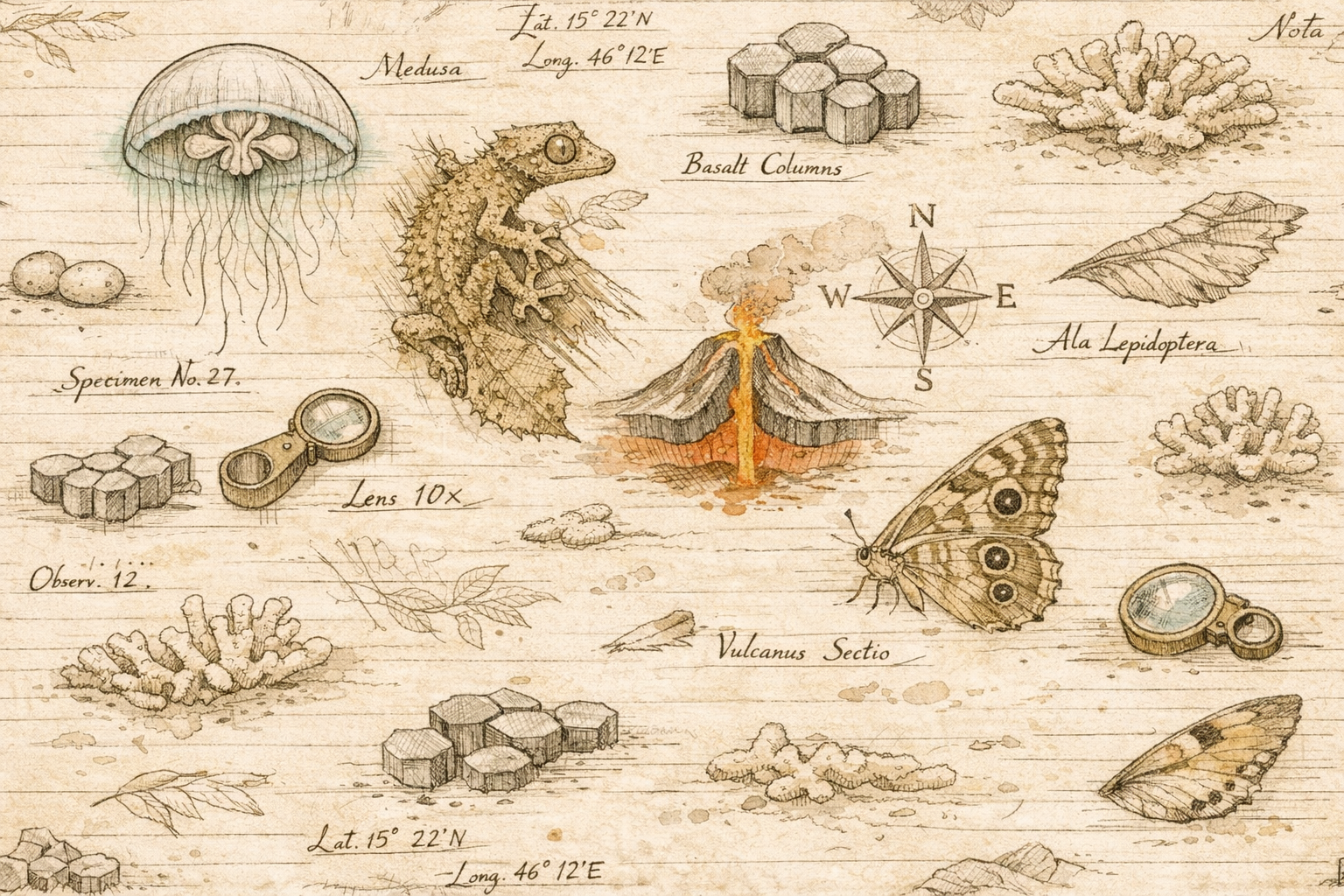 Watercolor illustration of a bioluminescent crystal jellyfish